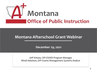 Montana Office of Public Instruction Afterschool Grant Webinar Insights