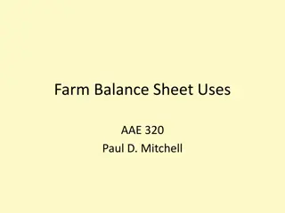 Farm Balance Sheet and Financial Ratios for Liquidity and Solvency
