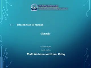 Sunnah in Islamic Studies with Mufti Muhammad Omer Rafiq