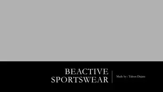 Taleen Dajani's Beactive Sportswear - Affordable High-Quality Apparel for All Ages