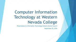 Western Nevada College Computer Information Technology Program Overview