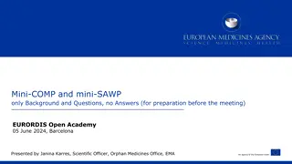 Orphan Designation (OD) for Medicinal Products in the EU