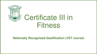Nationally Recognised Qualification in Fitness
