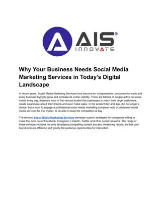 Why Your Business Needs Social Media Marketing Services in Today’s Digital Landscape