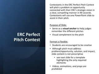 ERC Perfect Pitch Contest Guidelines and Judging Criteria