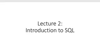 Introduction to SQL: Basics, Schema Definitions, and More