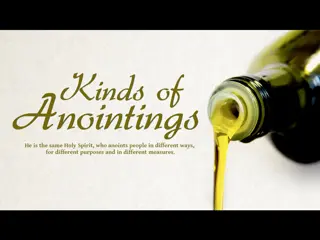 The Anointing of the Holy Spirit in Different Contexts