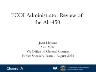 The Alt-450 Form for VA Researchers
