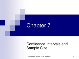Confidence Intervals and Sample Size Analysis in Statistical Inferences