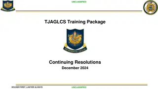 Continuing Resolutions in Fiscal Law