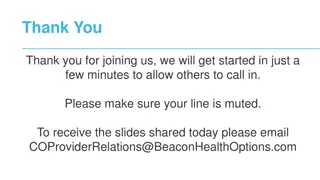 Provider Support Call Updates and Clinical Innovations