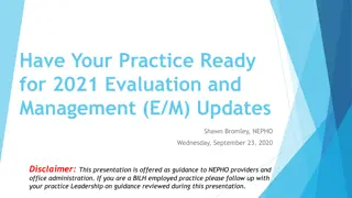 E/M Updates 2021: Streamlining Evaluation & Management Changes