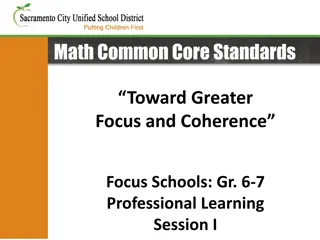Math Common Core Standards: Focus and Implementation Guide