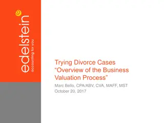 Business Valuation Process in Divorce Cases