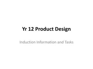 Product Design Induction Information and Tasks