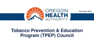 Tobacco Prevention & Education Program Ambassador Recommendations