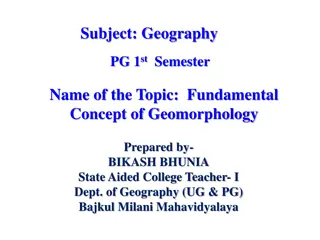 Fundamental Concepts of Geomorphology