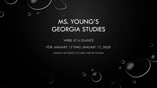 Georgia Studies Week: Lessons & Activities Overview January 13-17, 2020