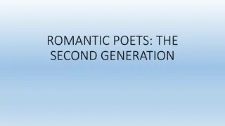 Romantic Poets of the Second Generation: Shelley, Byron, and Keats