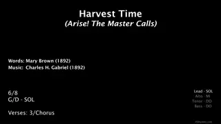 Harvest Time - Inspirational Hymn Presentation Slides