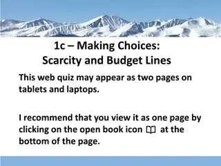 Economics: Scarcity and Budget Lines