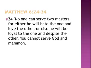 Matthew 6:24-34 and Conquering Worry Through Faith