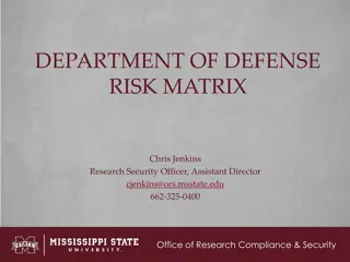 Department of Defense Risk Matrix: Foreign Influence in Research