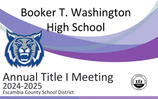 Booker T. Washington High School Annual Title I Meeting 2024-2025 Overview