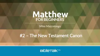 The New Testament Canon and Prophecy Fulfillment in Acts 2