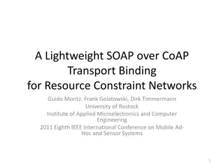 Lightweight SOAP over CoAP Transport Binding - Research Overview