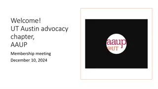 UT Austin AAUP Advocacy Chapter: Academic Freedom & Shared Governance