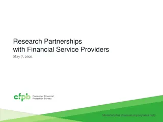 Research Partnerships with Financial Service Providers - Overview and Types of Collaborations