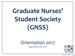 University of Toronto Graduate Nurses Student Society Overview and Programs 2017