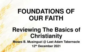 Reviewing Basics of Christianity: Doctrines & Foundations
