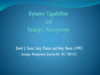 Achieving Sustainable Competitive Advantage: Dynamic Capabilities Approach