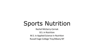 Sports Nutritionist: Educating Athletes for Optimal Performance