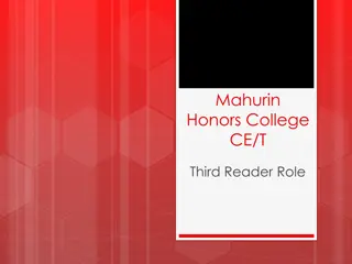 Mahurin Honors College Third Reader Role and Responsibilities Overview