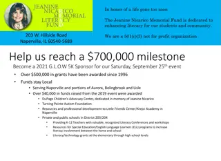 Jeanine Nicarico Memorial Fund for Literacy - G.L.O.W. 5K Sponsorship Opportunity