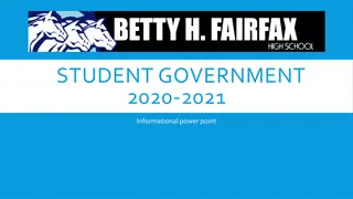 2020-2021 Student Government Information at Betty Fairfax High School