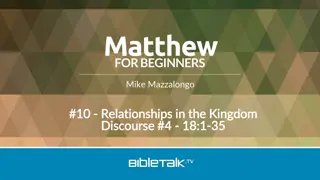 Relationships in the Kingdom Discourse