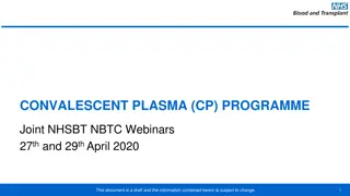 Innovative Convalescent Plasma Programme Objectives Unveiled