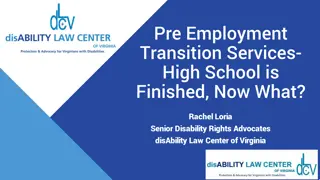 Transitioning from High School: Pre-Employment Services Overview