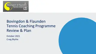 Bovingdon & Flaunden Tennis Coaching Programme Review & Plan - October 2021