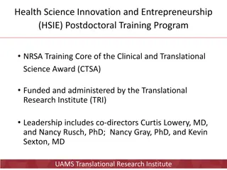 HSIE Training Program in Biomedical Innovation and Entrepreneurship