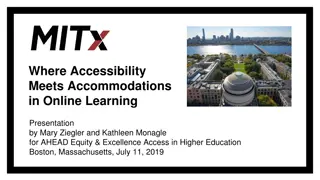 Enhancing Accessibility and Accommodations in Online Learning