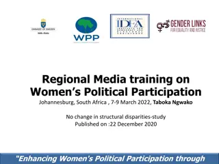 Enhancing Women's Political Participation: Botswana Women in Politics