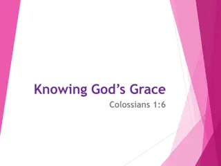 God's Grace and Its Significance in Our Lives