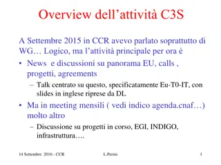 Overview of C3S Activities in September 2015 at CCR