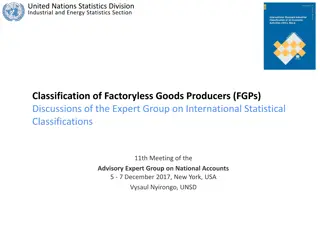 Classifications of Factoryless Goods Producers: UN Statistics Division Insights