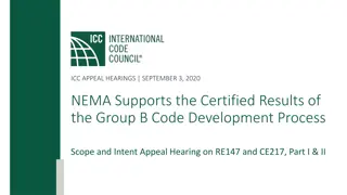 NEMA Supports Certified Results of ICC Appeal Hearings